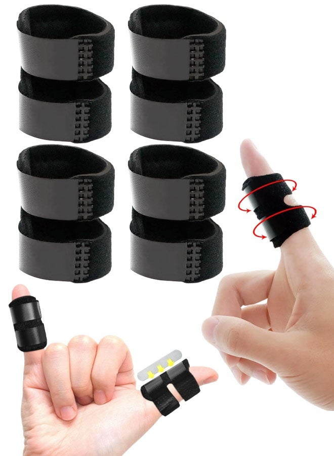 4 قطع من جبيرة الإبهام القابلة للتعديل، جبيرة إصبع الزناد لالتهاب المفاصل ودعم الأصابع وتقويم إصبع القدم جبائر الأصابع لجميع الأصابع وتخفيف الألم - Image 1